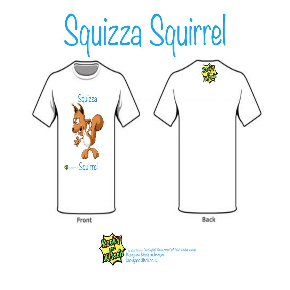 squizza squirrel t-shirt